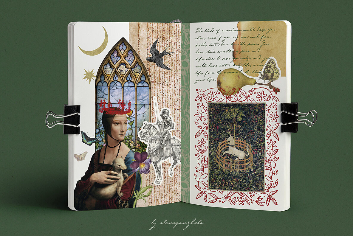 Medieval Fantasy   Scrapbooking Collage Set 2