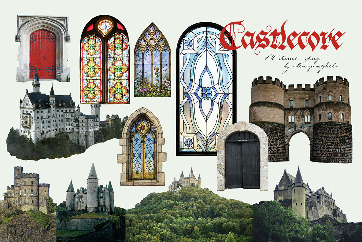 Medieval Fantasy   Scrapbooking Collage Set 3