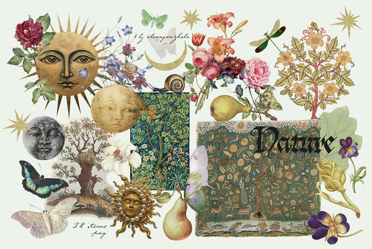 Medieval Fantasy   Scrapbooking Collage Set 8