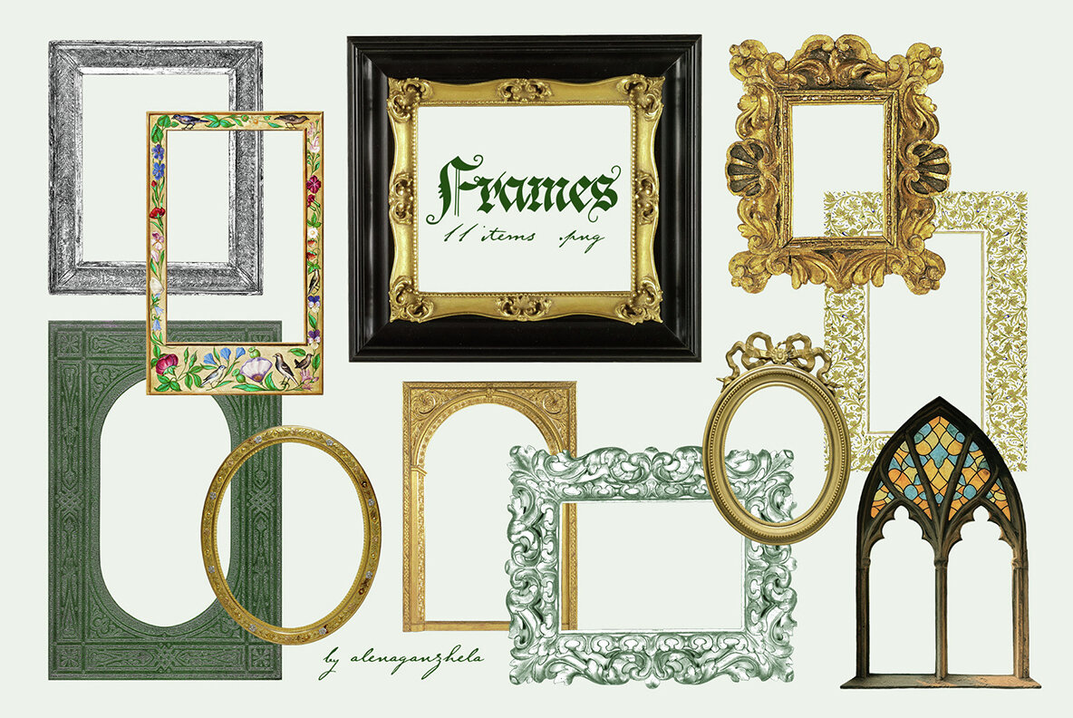 Medieval Fantasy   Scrapbooking Collage Set 10