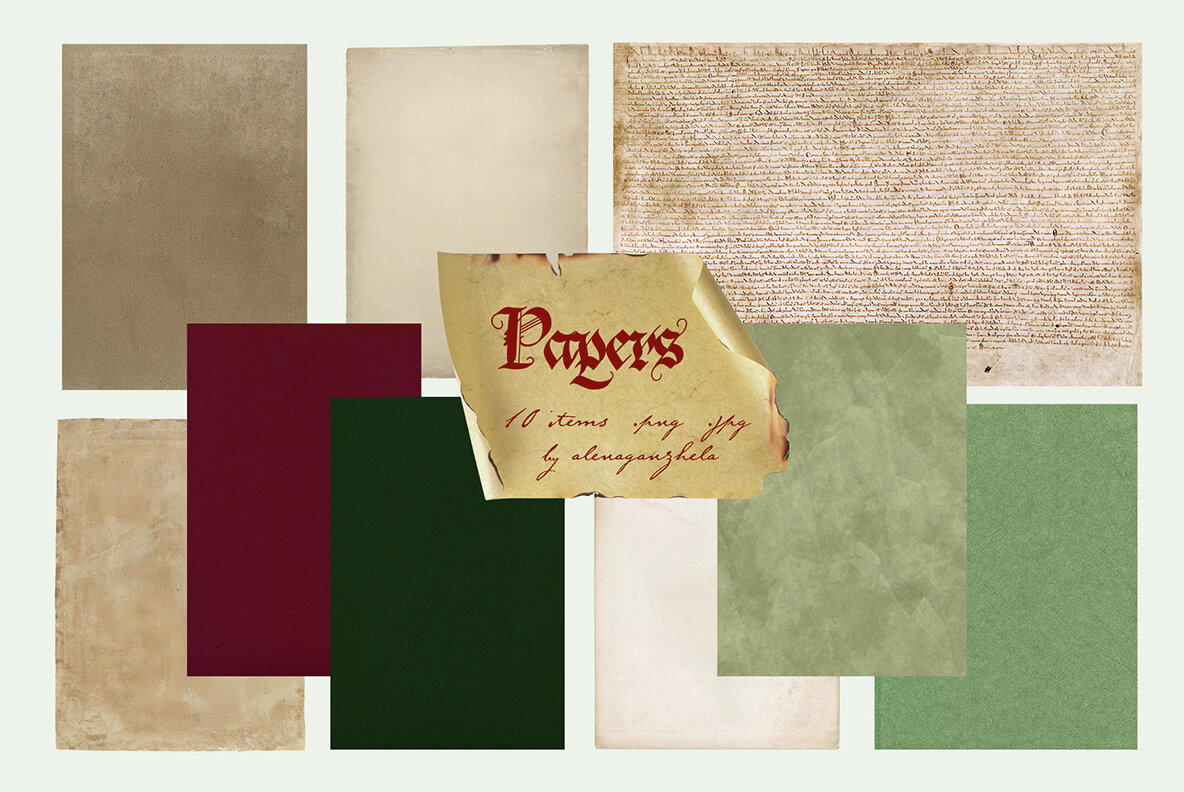 Medieval Fantasy   Scrapbooking Collage Set 12