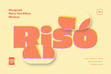 Risograph Retro Text Effect