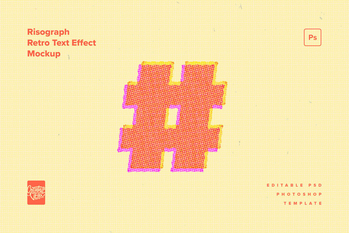 Risograph Retro Text Effect 5