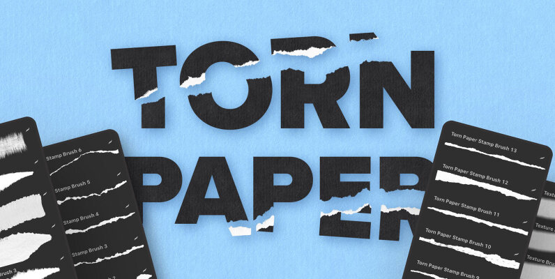 Torn Paper Procreate Brushes