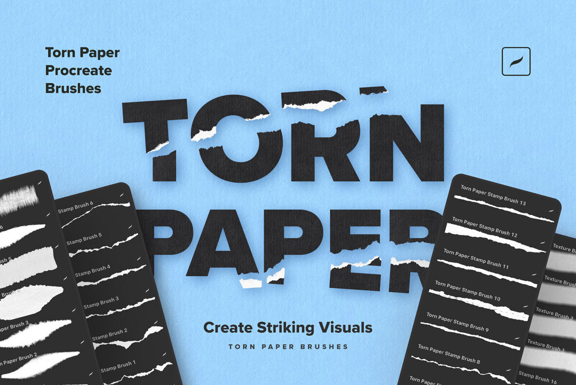 Torn Paper Procreate Brushes 1