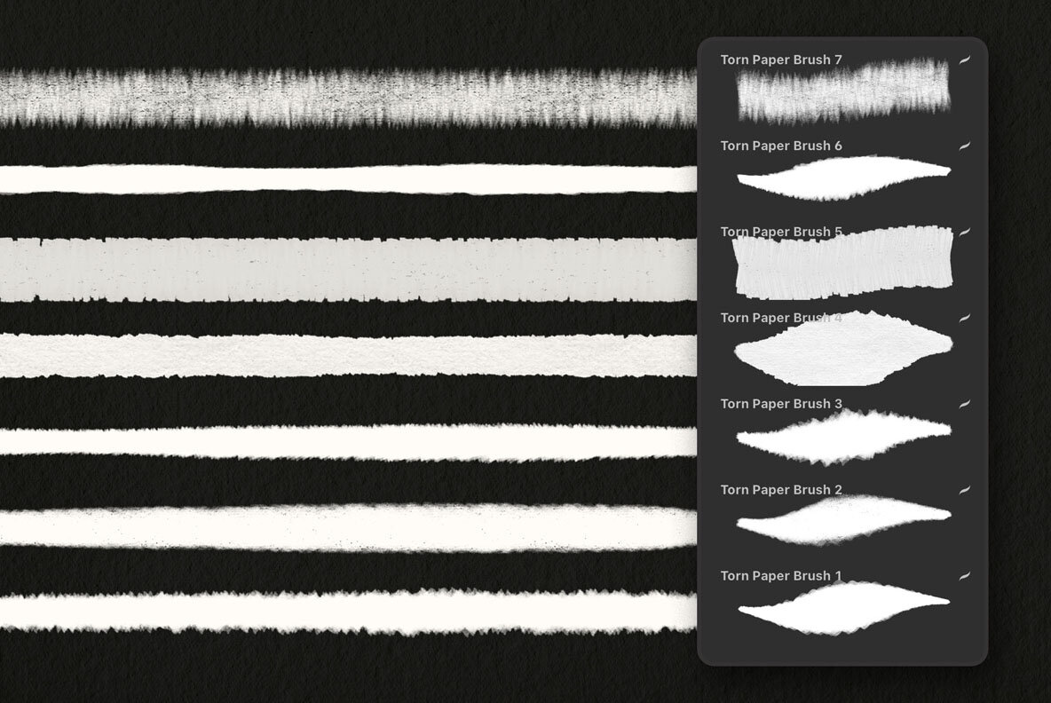 Torn Paper Procreate Brushes 4