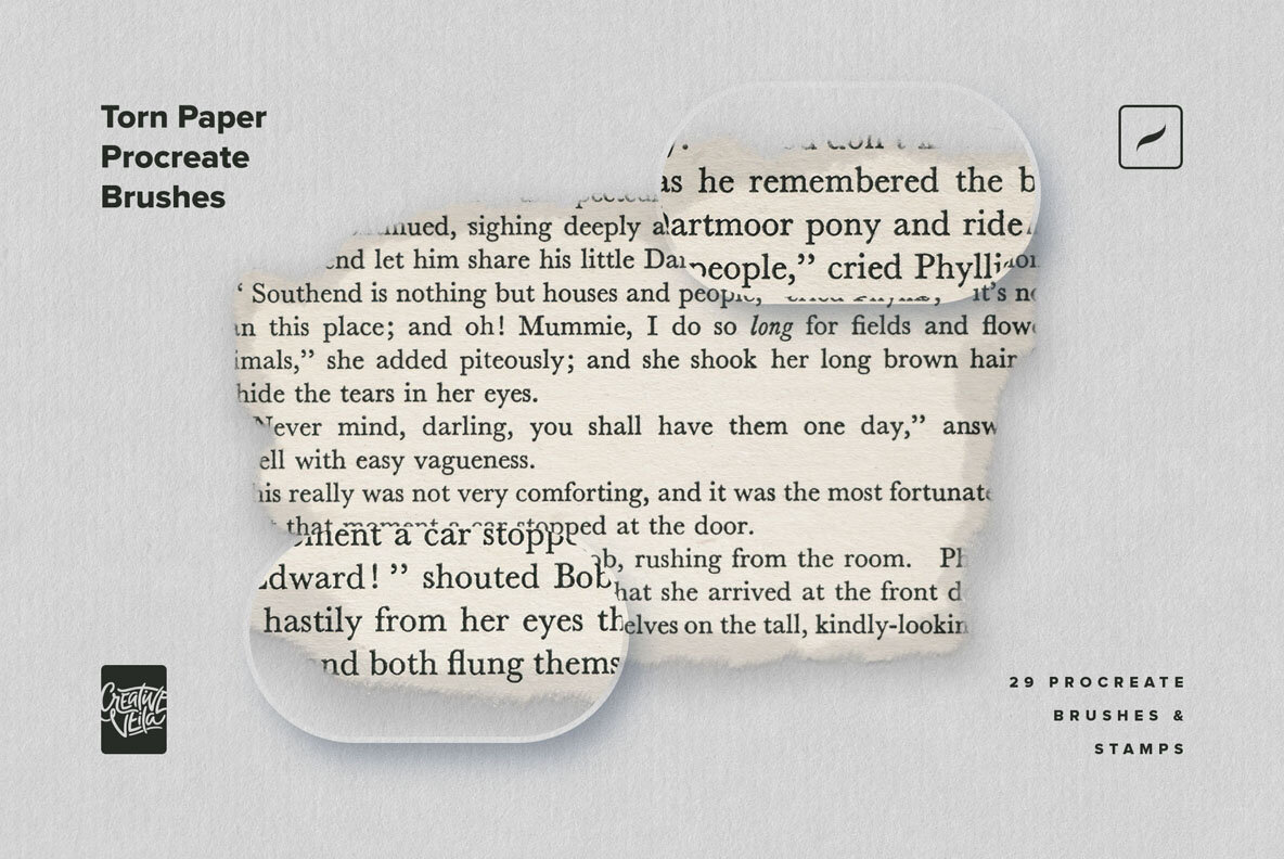 Torn Paper Procreate Brushes 6