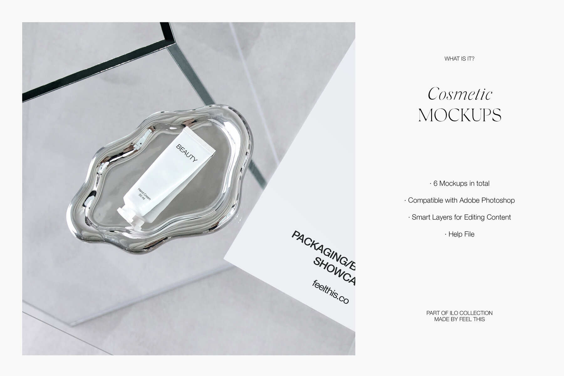 Hand Cream Tube and Cosmetic Bottle Mockups for Photoshop PSD 2