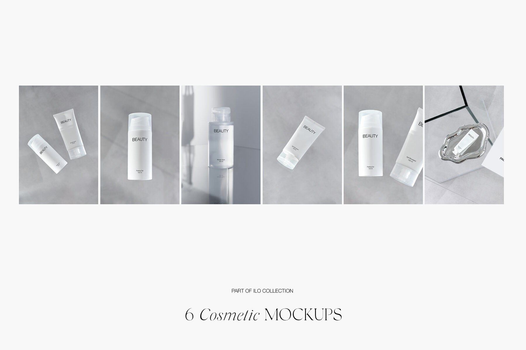 Hand Cream Tube and Cosmetic Bottle Mockups for Photoshop PSD 5