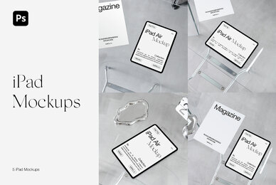 Minimalist iPad Air Mockups for Photoshop