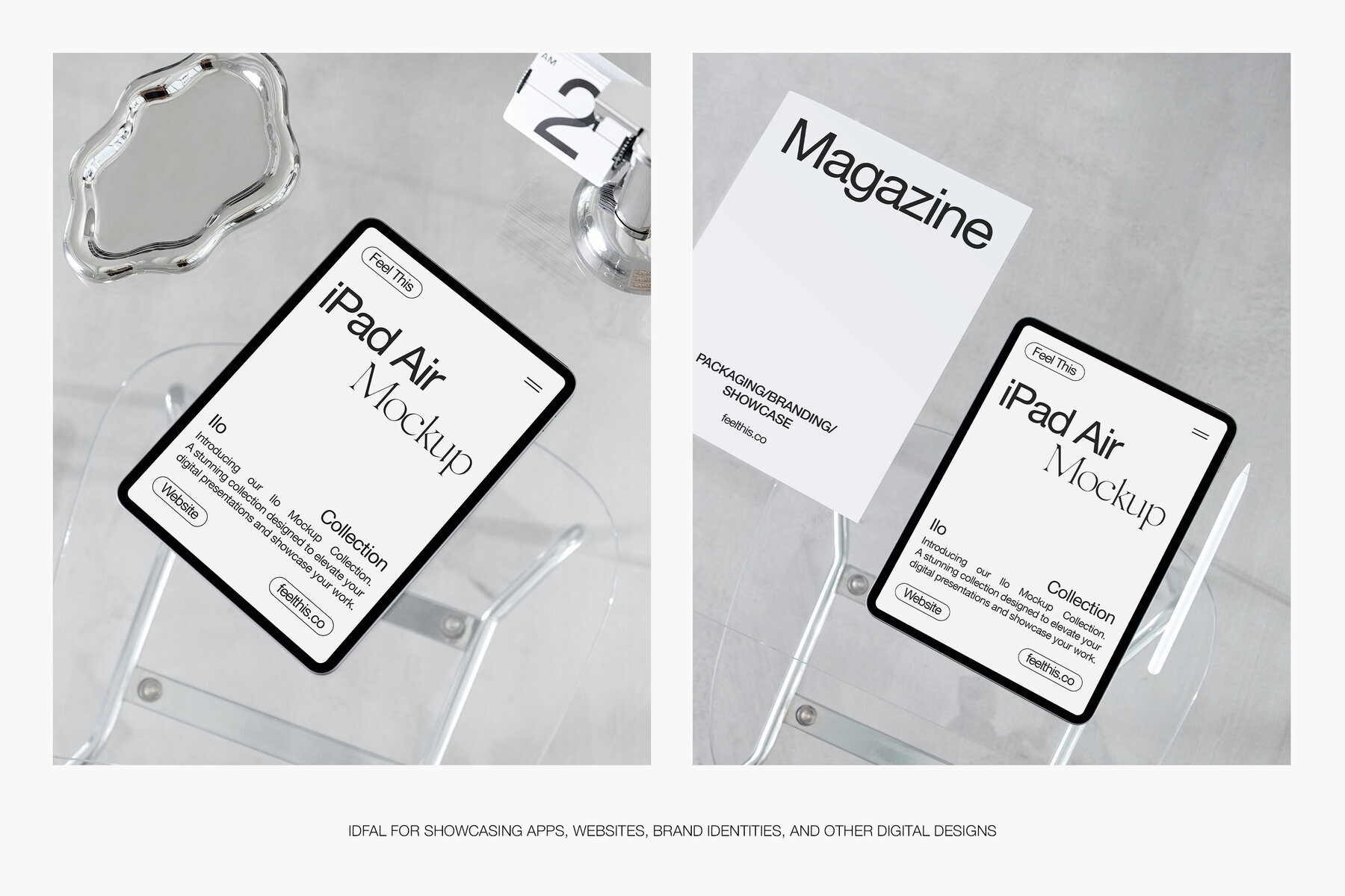 Minimalist iPad Air Mockups for Photoshop 3