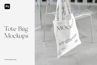 Realistic Tote Bag Mockups for Photoshop PSD
