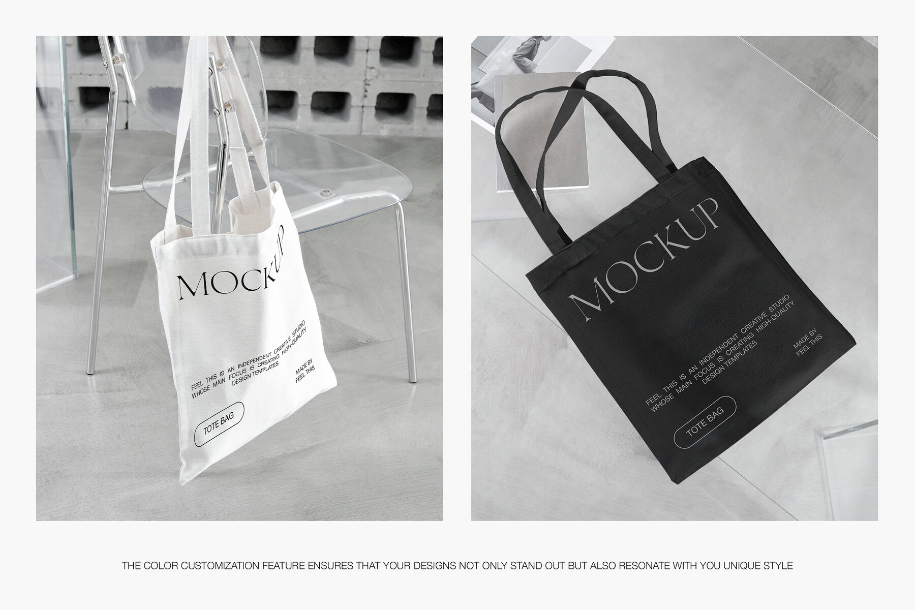 Realistic Tote Bag Mockups for Photoshop PSD 3