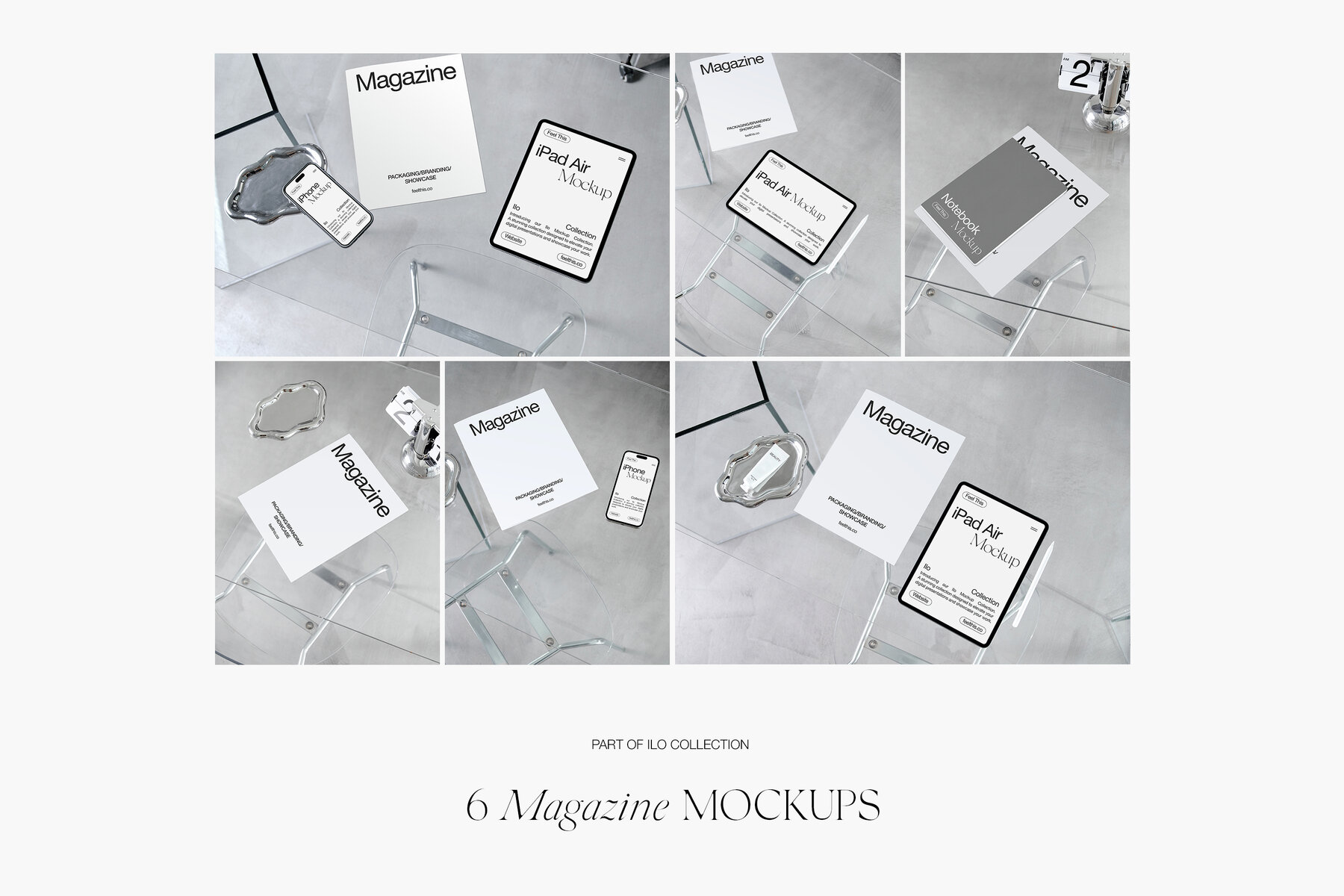 Magazine Notebook iPhone and iPad Mockups for Photoshop PSD 6