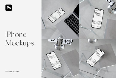 iPhone Magazine and iPad Mockups for Photoshop PSD