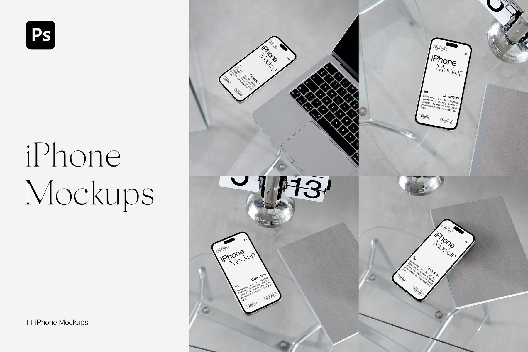 iPhone Magazine and iPad Mockups for Photoshop PSD 1