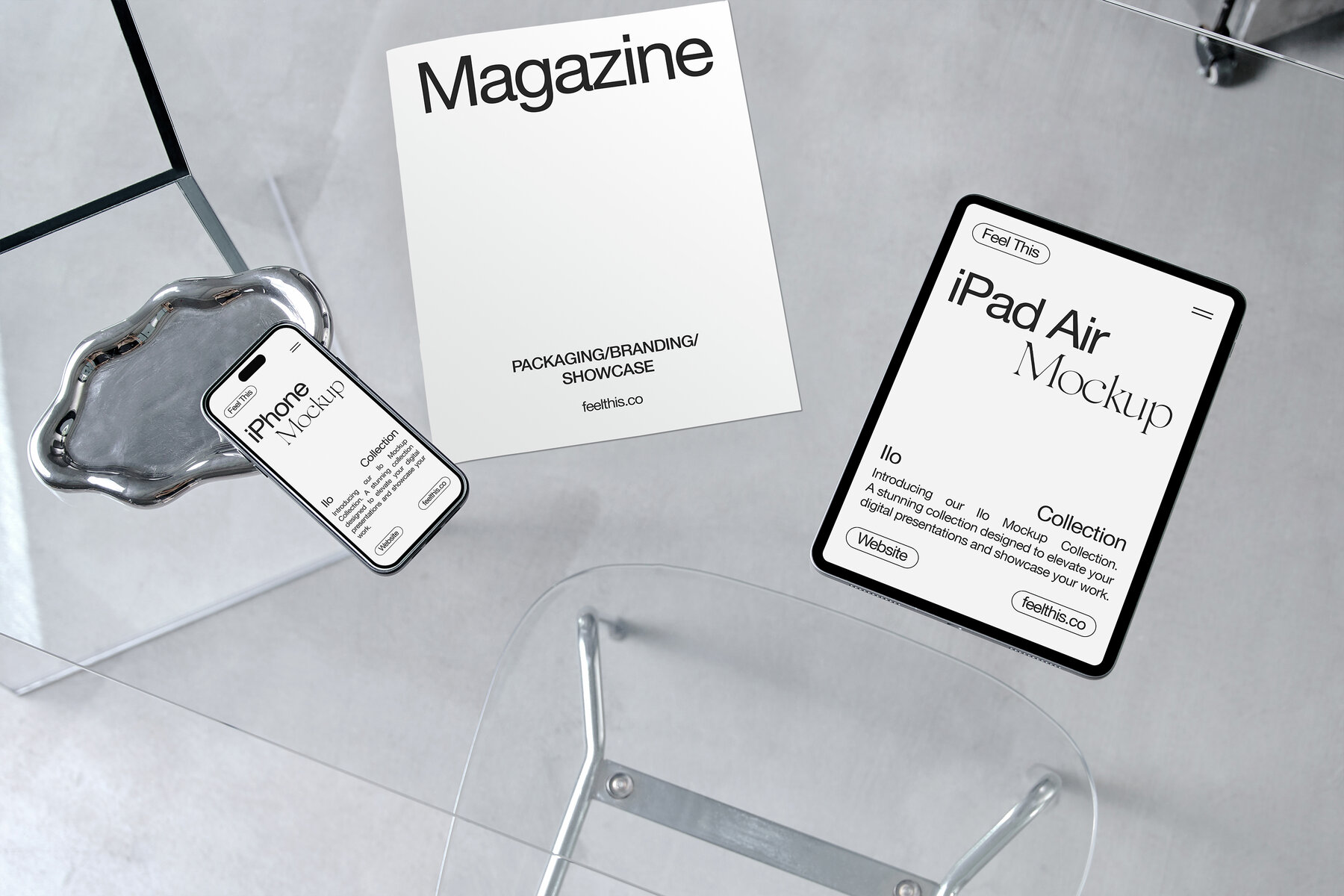 iPhone Magazine and iPad Mockups for Photoshop PSD 6