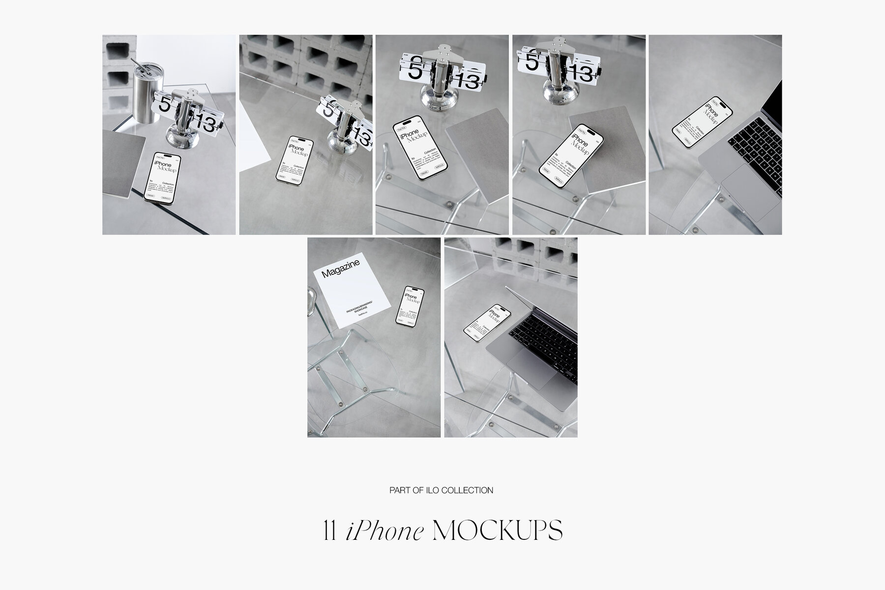 iPhone Magazine and iPad Mockups for Photoshop PSD 7