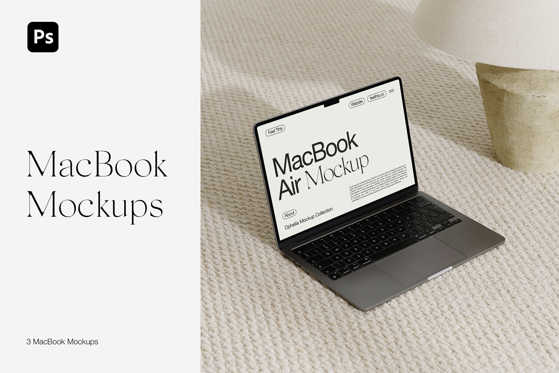 Aesthetic MacBook Mockups for Photoshop PSD 1