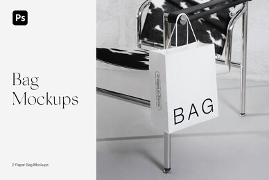 Paper Bag Mockups for Photoshop PSD