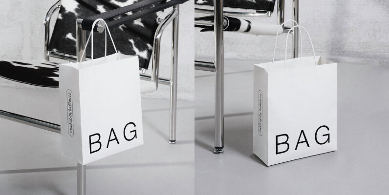 Paper Bag Mockups for Photoshop PSD
