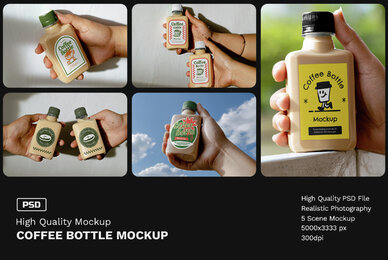 Coffee Bottle Mockup   VOL 1