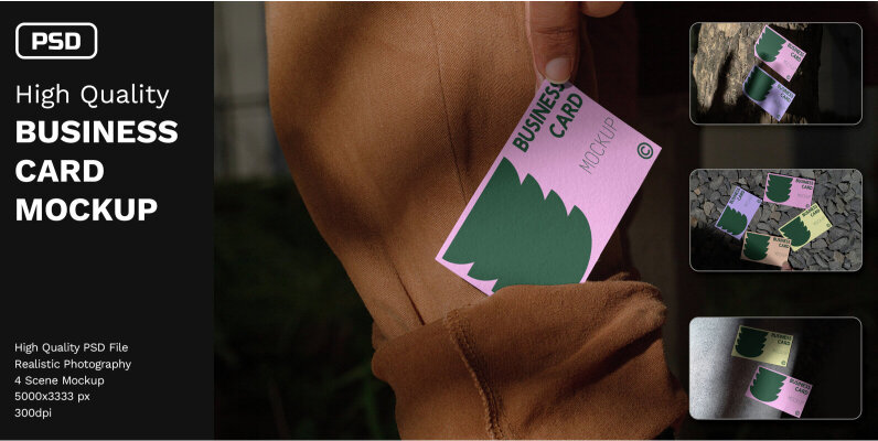 Business Card Mockup   VOL 3