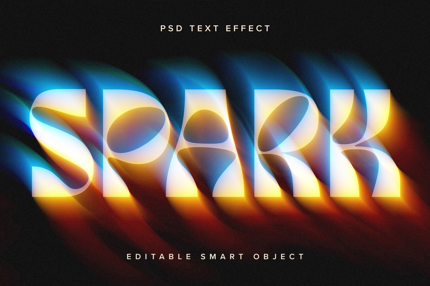 Colourful Disintegrating Text Effect Mockup 1