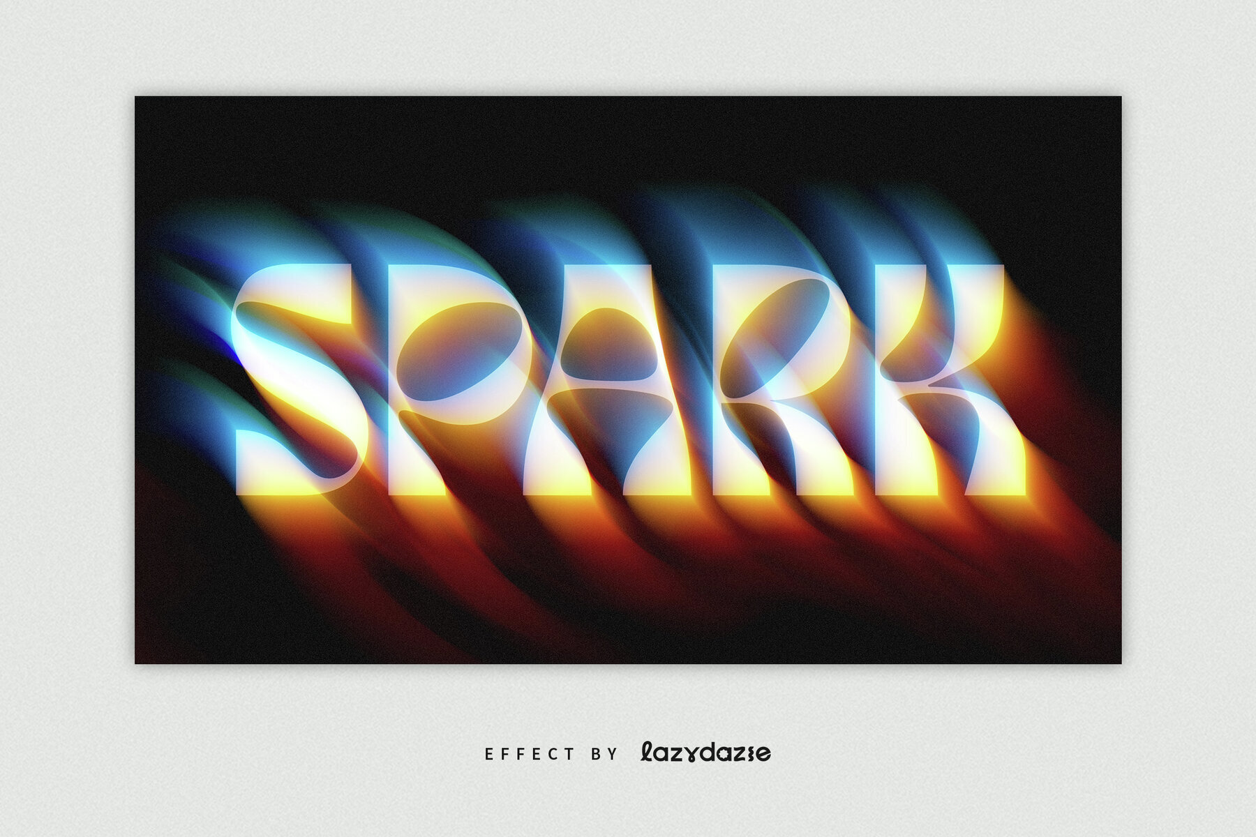 Colourful Disintegrating Text Effect Mockup 3