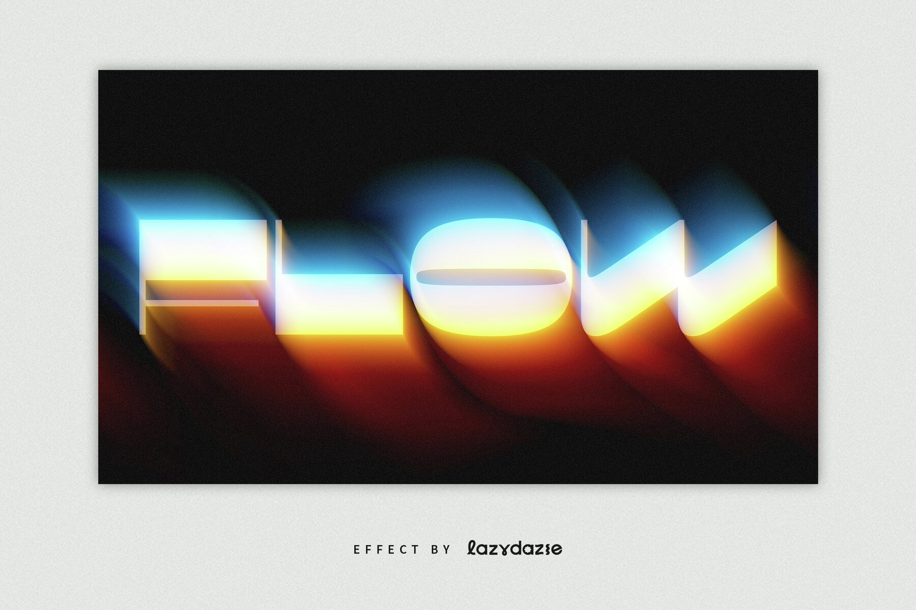 Colourful Disintegrating Text Effect Mockup 5