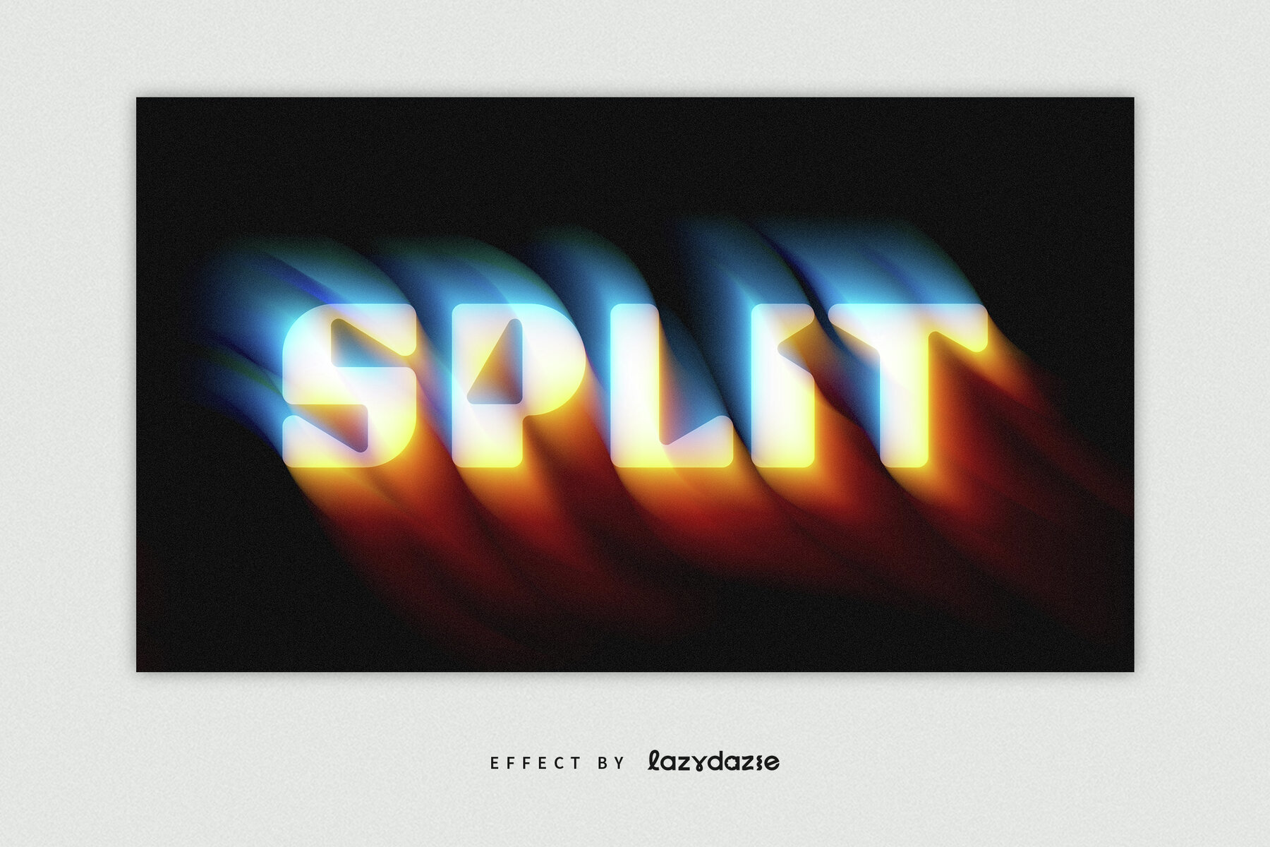 Colourful Disintegrating Text Effect Mockup 6