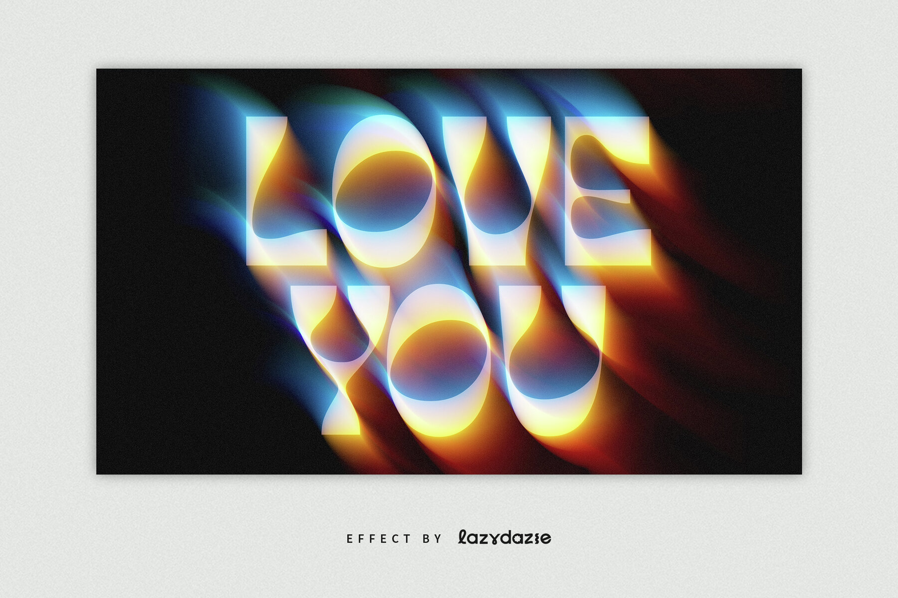 Colourful Disintegrating Text Effect Mockup 7