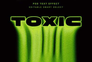 Toxic Dissolving Text Effect Mockup