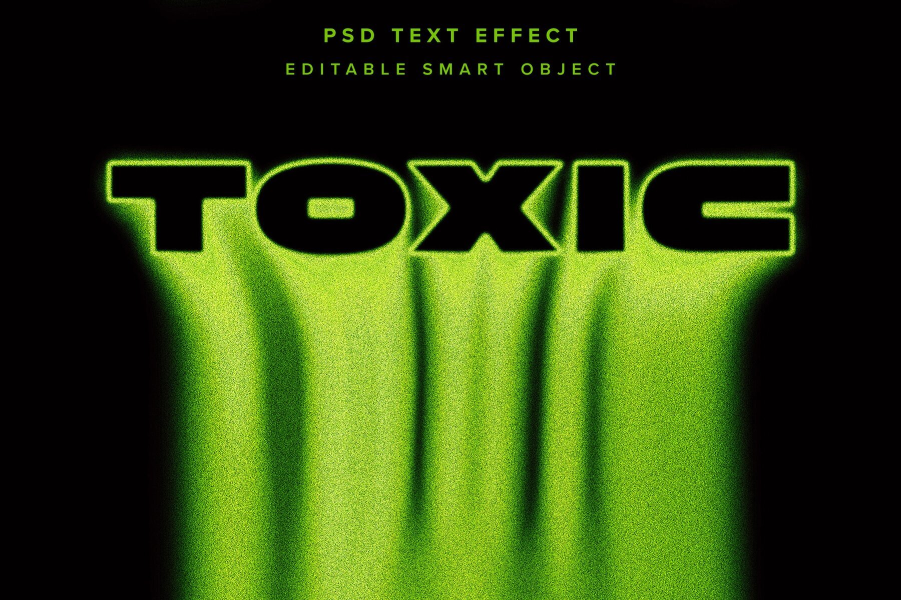 Toxic Dissolving Text Effect Mockup 1