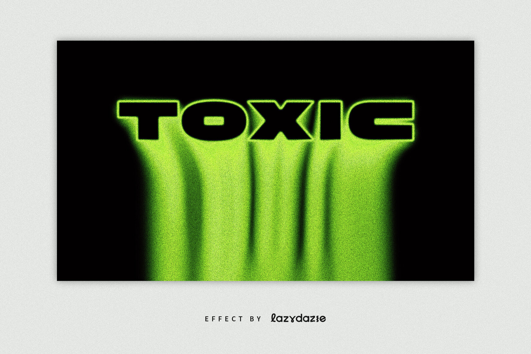 Toxic Dissolving Text Effect Mockup 2