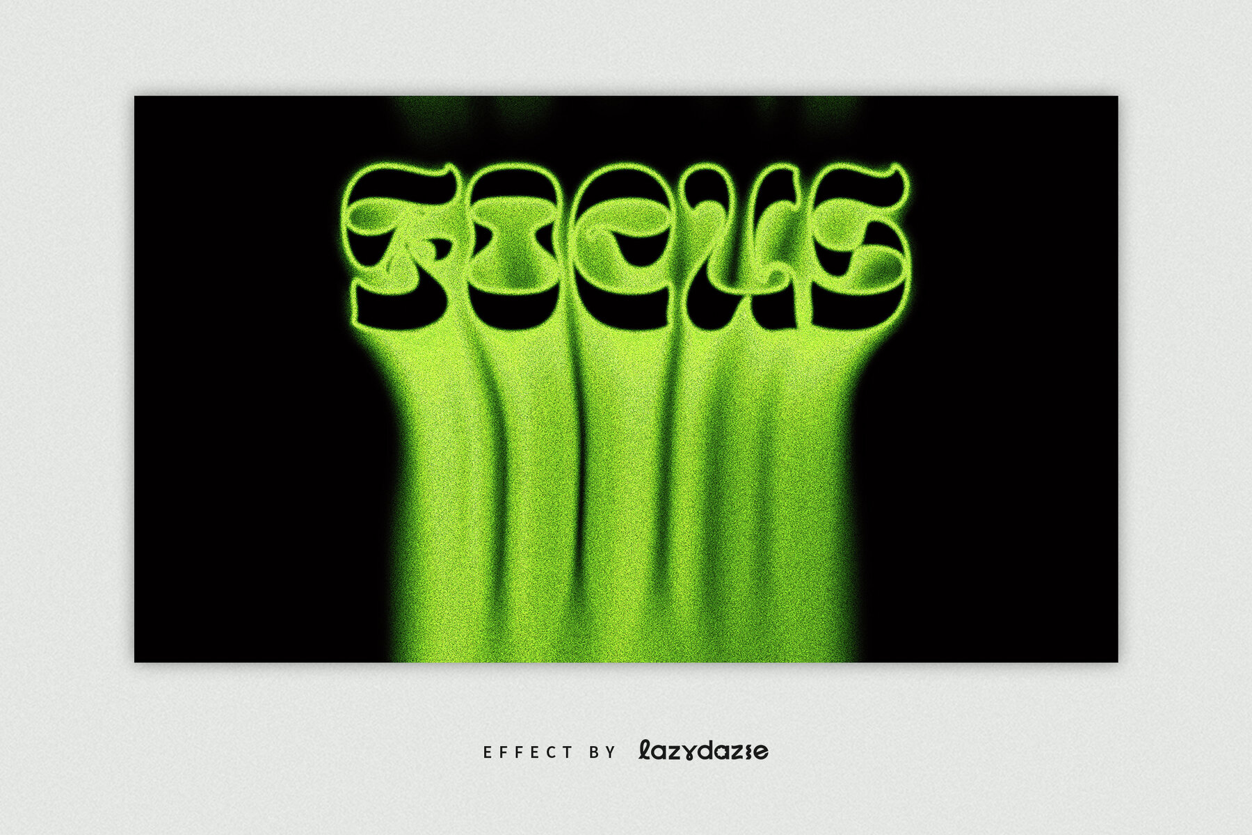 Toxic Dissolving Text Effect Mockup 4