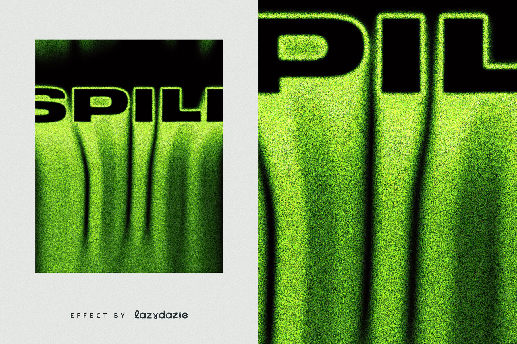 Toxic Dissolving Text Effect Mockup 6