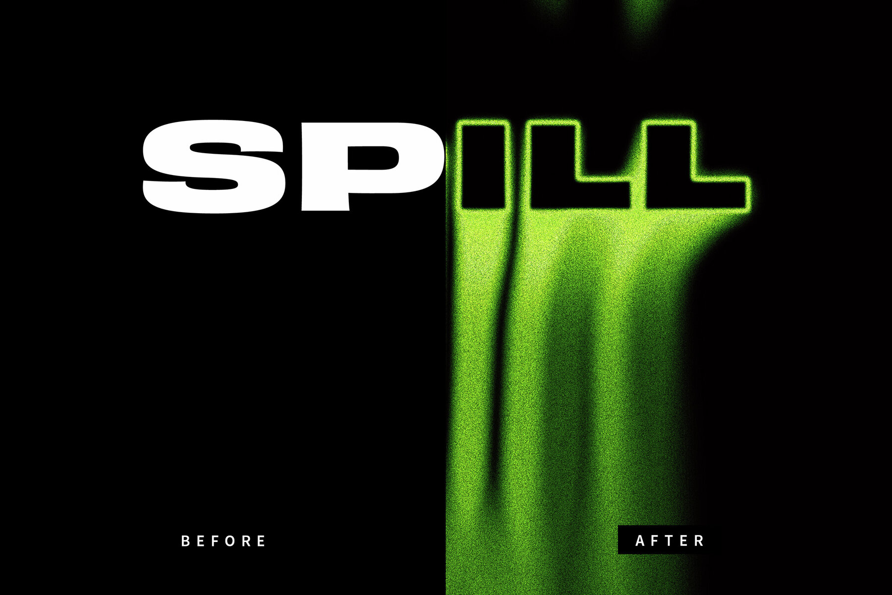 Toxic Dissolving Text Effect Mockup 7