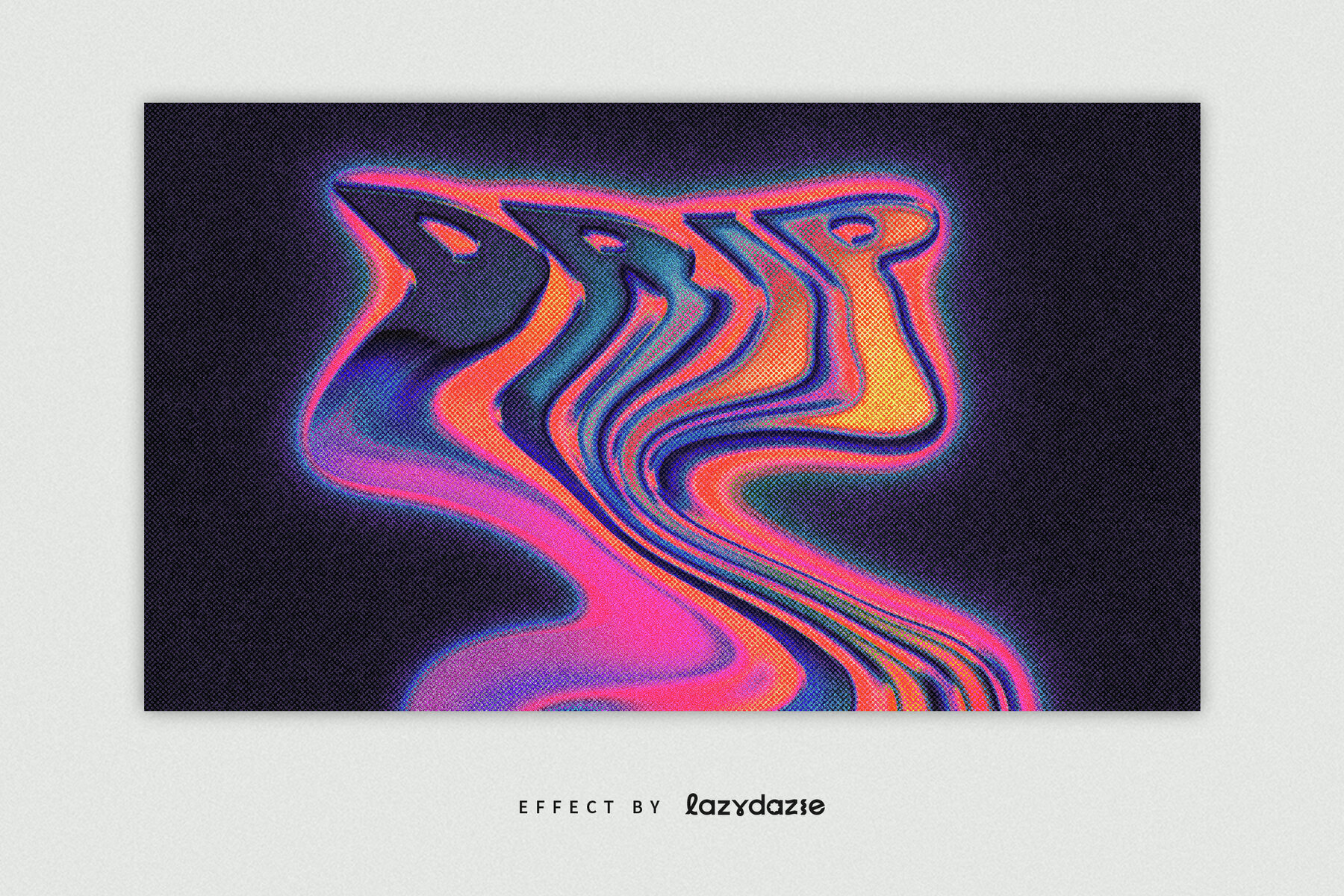 Melting Halftone Text Effect Mockup 3