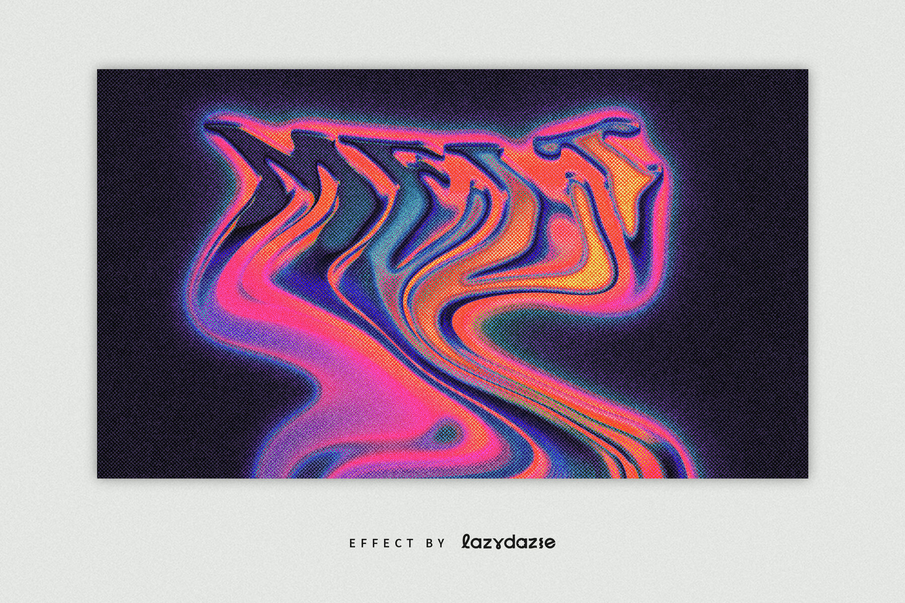 Melting Halftone Text Effect Mockup 5