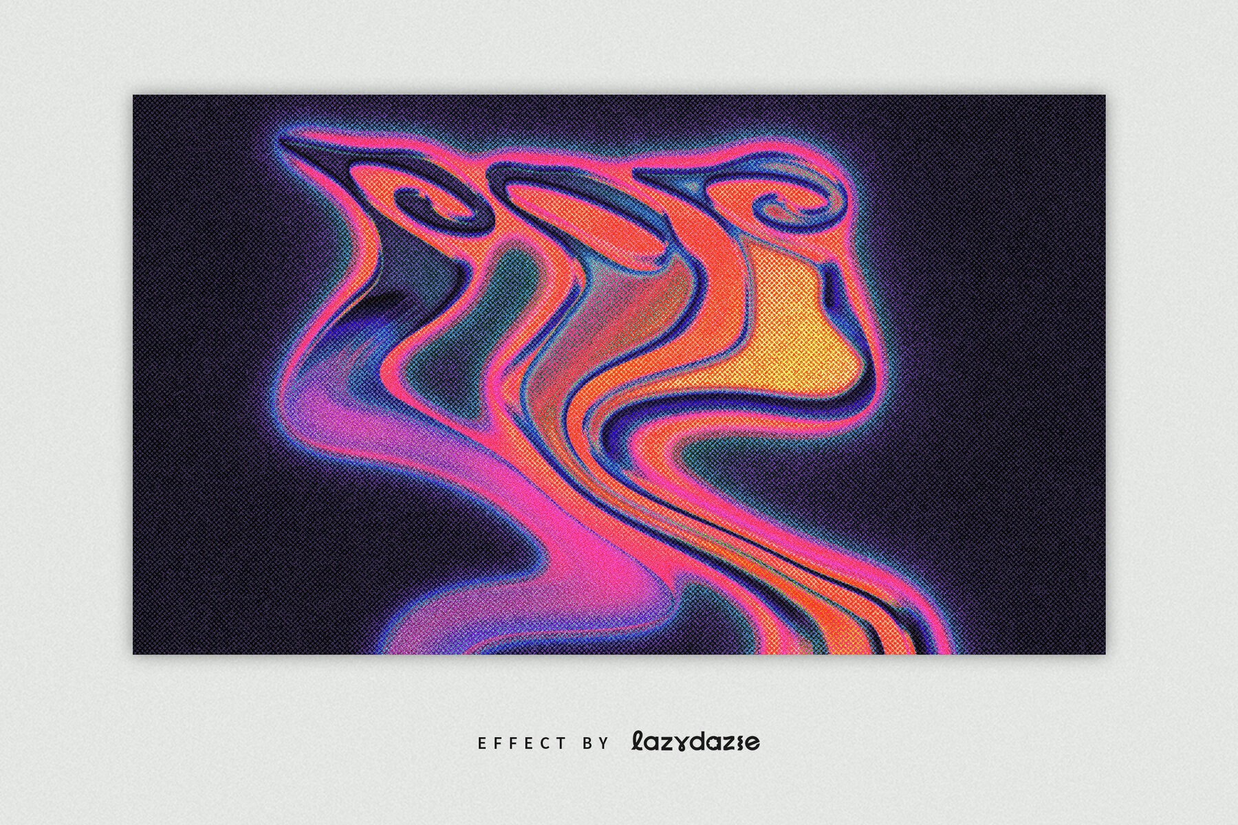 Melting Halftone Text Effect Mockup 6