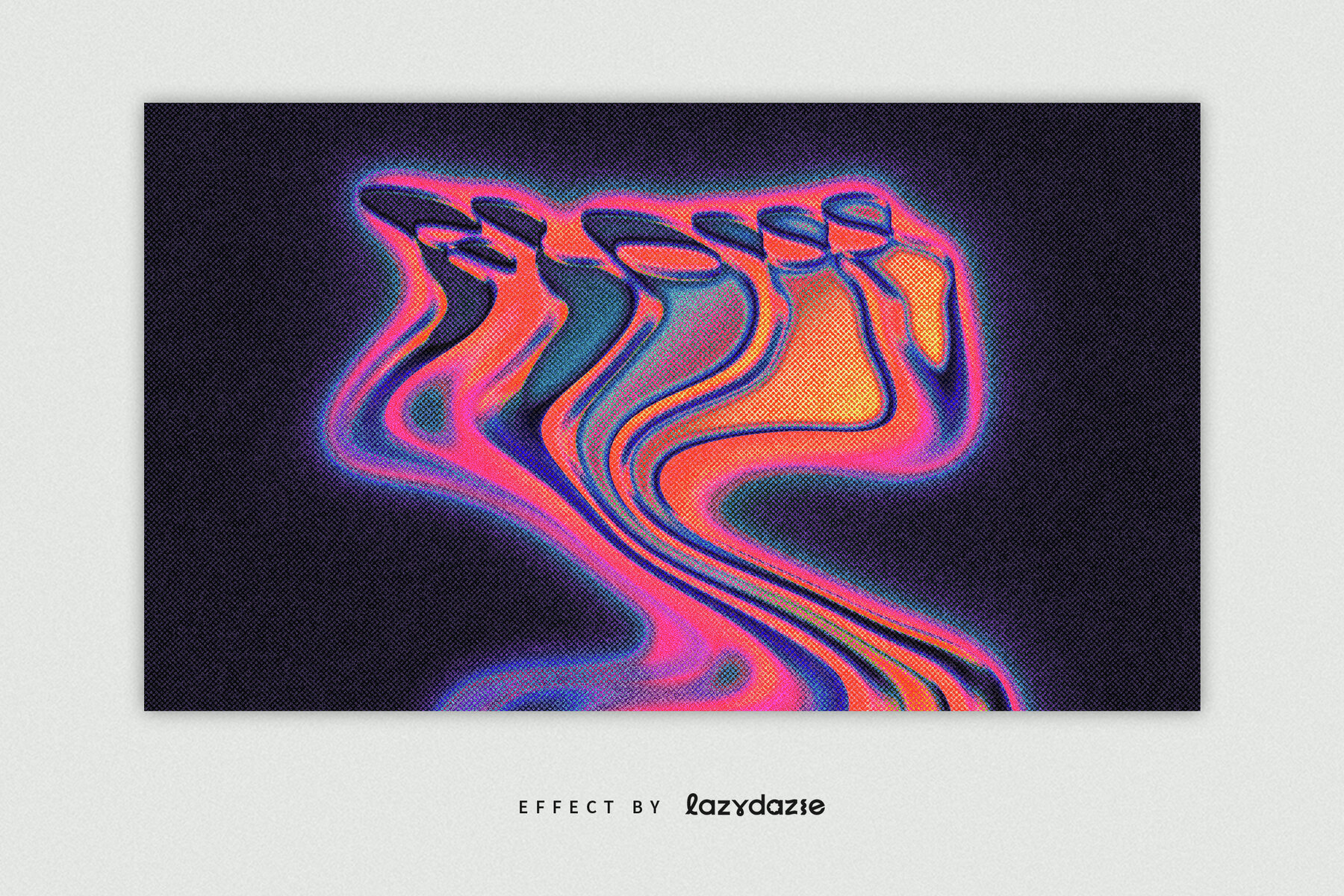 Melting Halftone Text Effect Mockup 7