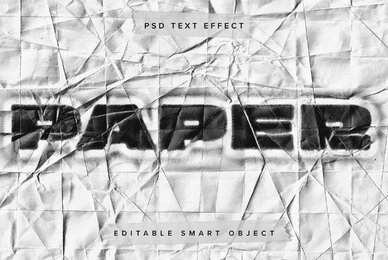 Grunge Paper Text Effect Mockup