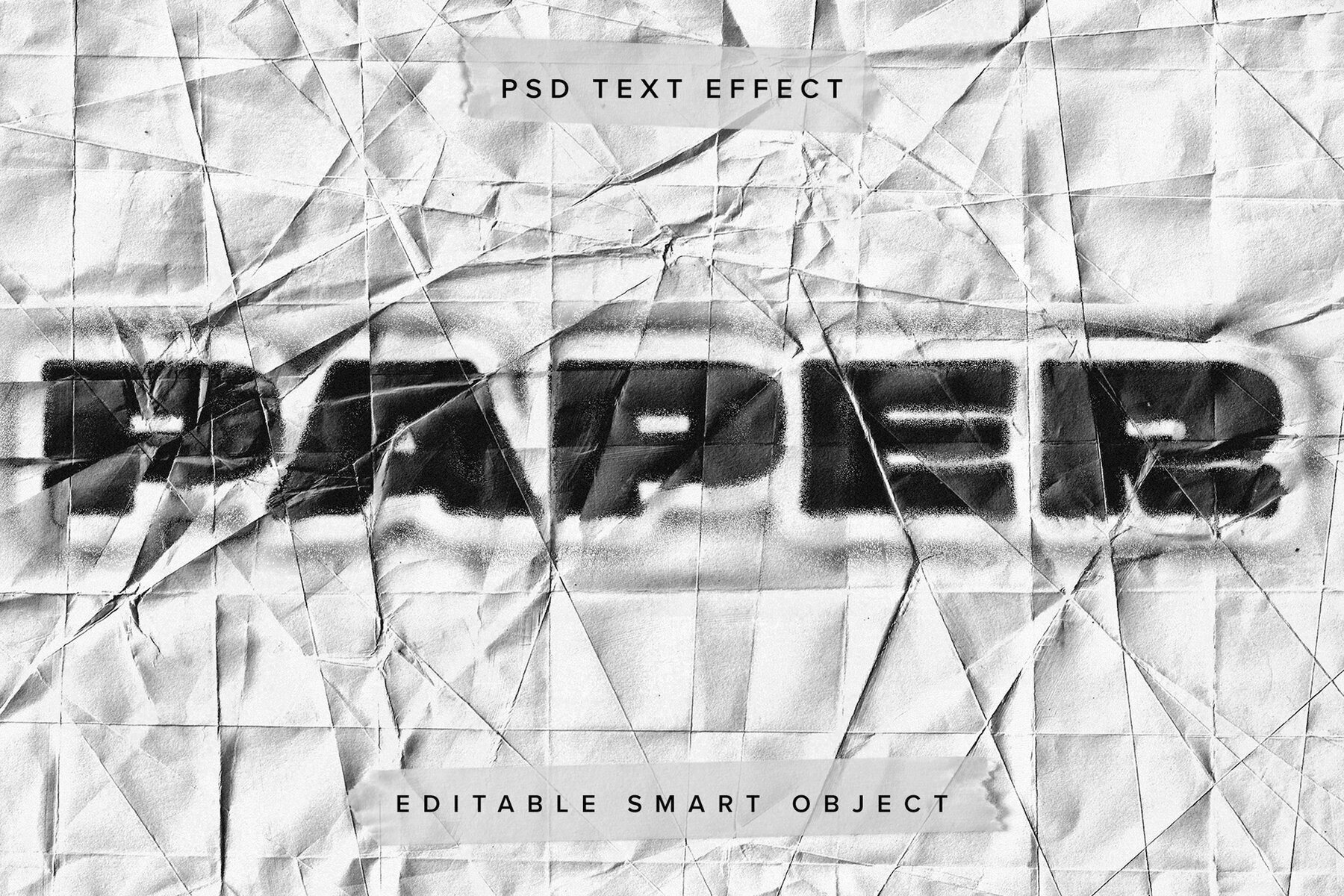 Grunge Paper Text Effect Mockup 1