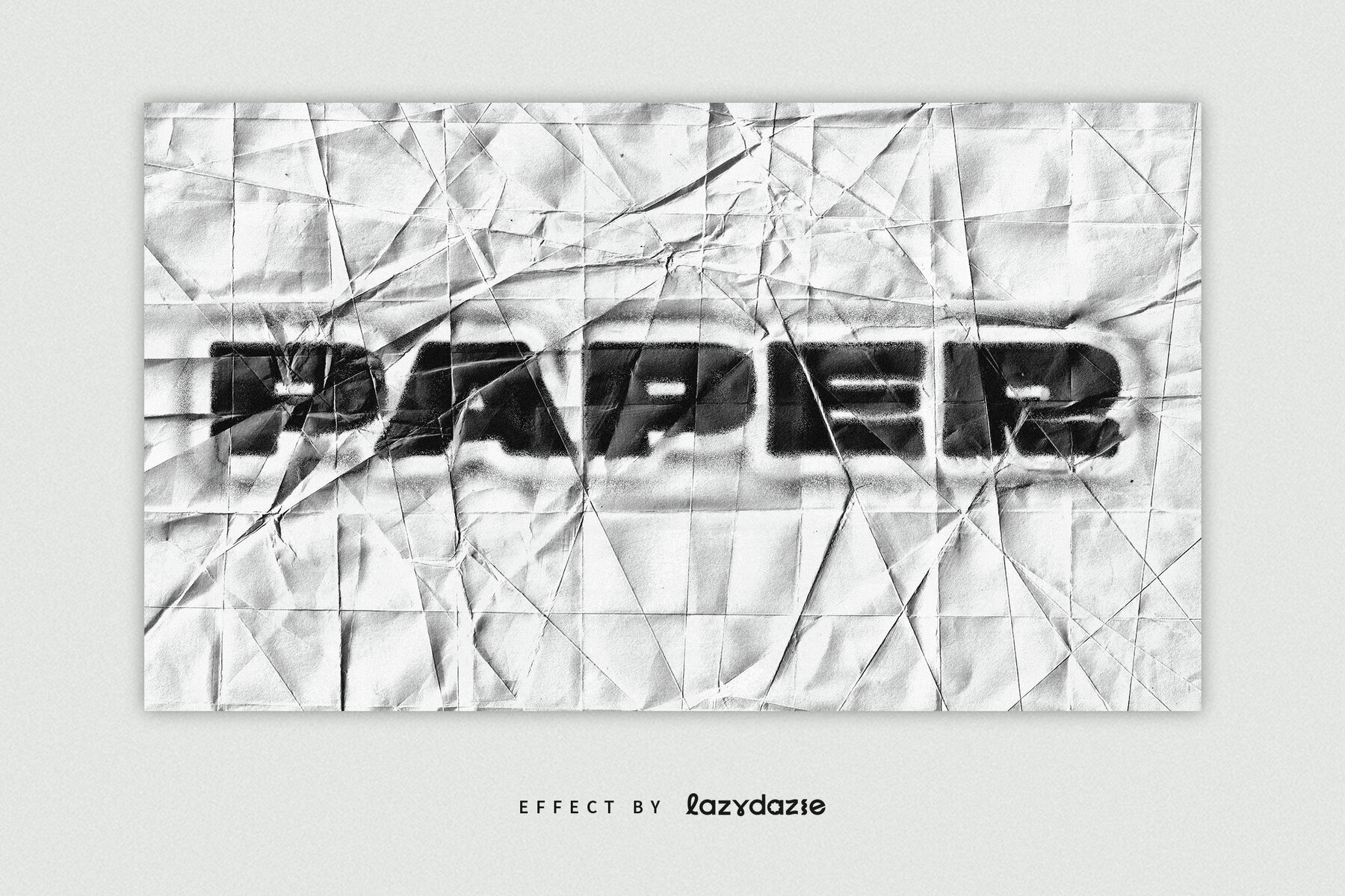 Grunge Paper Text Effect Mockup 3