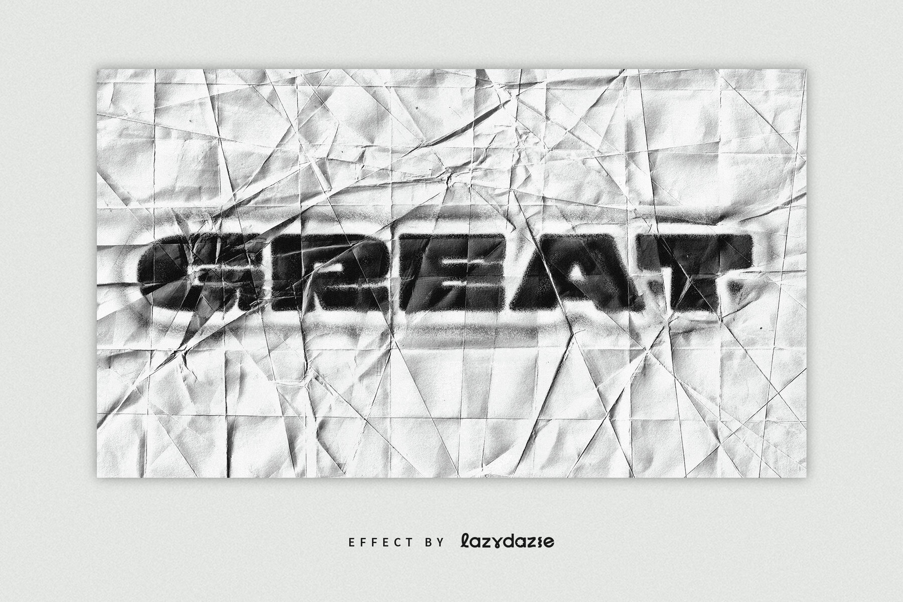 Grunge Paper Text Effect Mockup 7