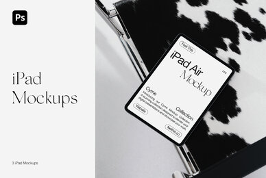 Minimalist iPad Air Mockups for Photoshop PSD