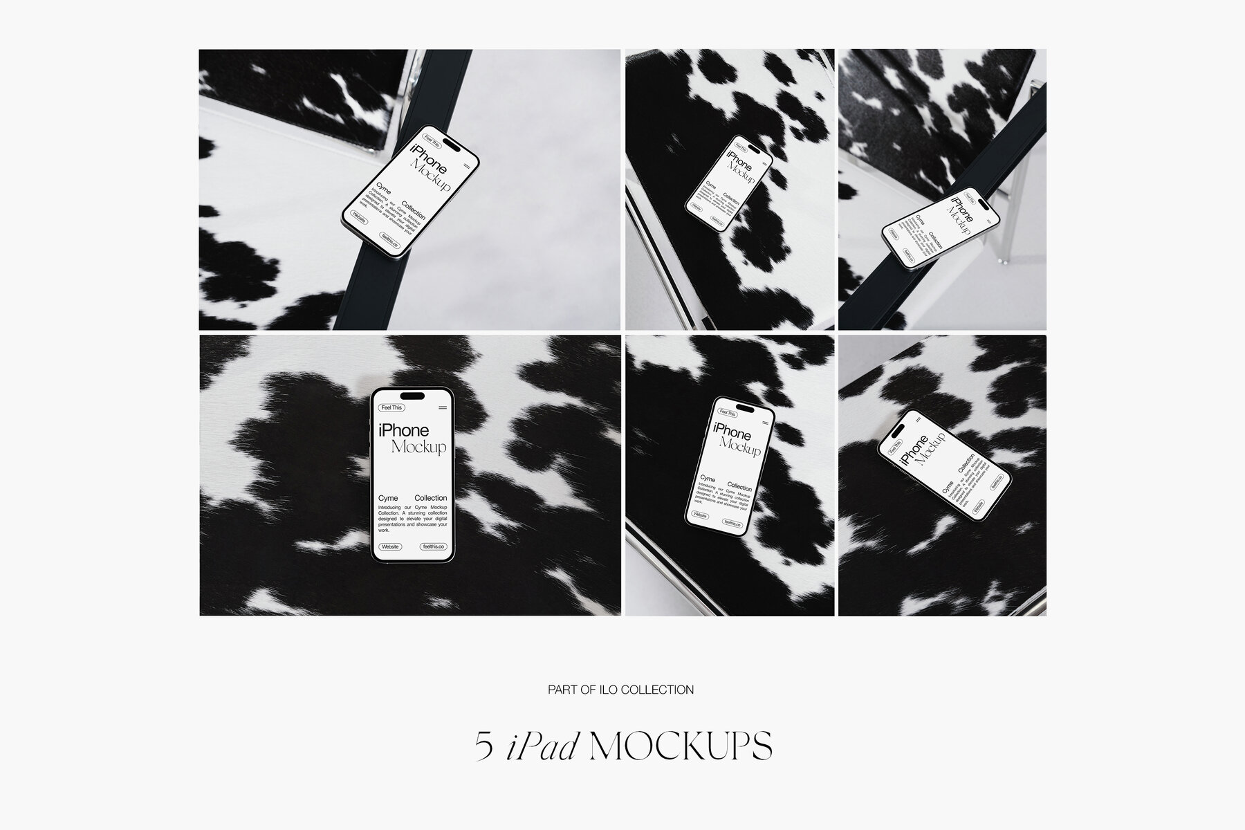 Minimalist iPhone Mockups for Photoshop PSD 5
