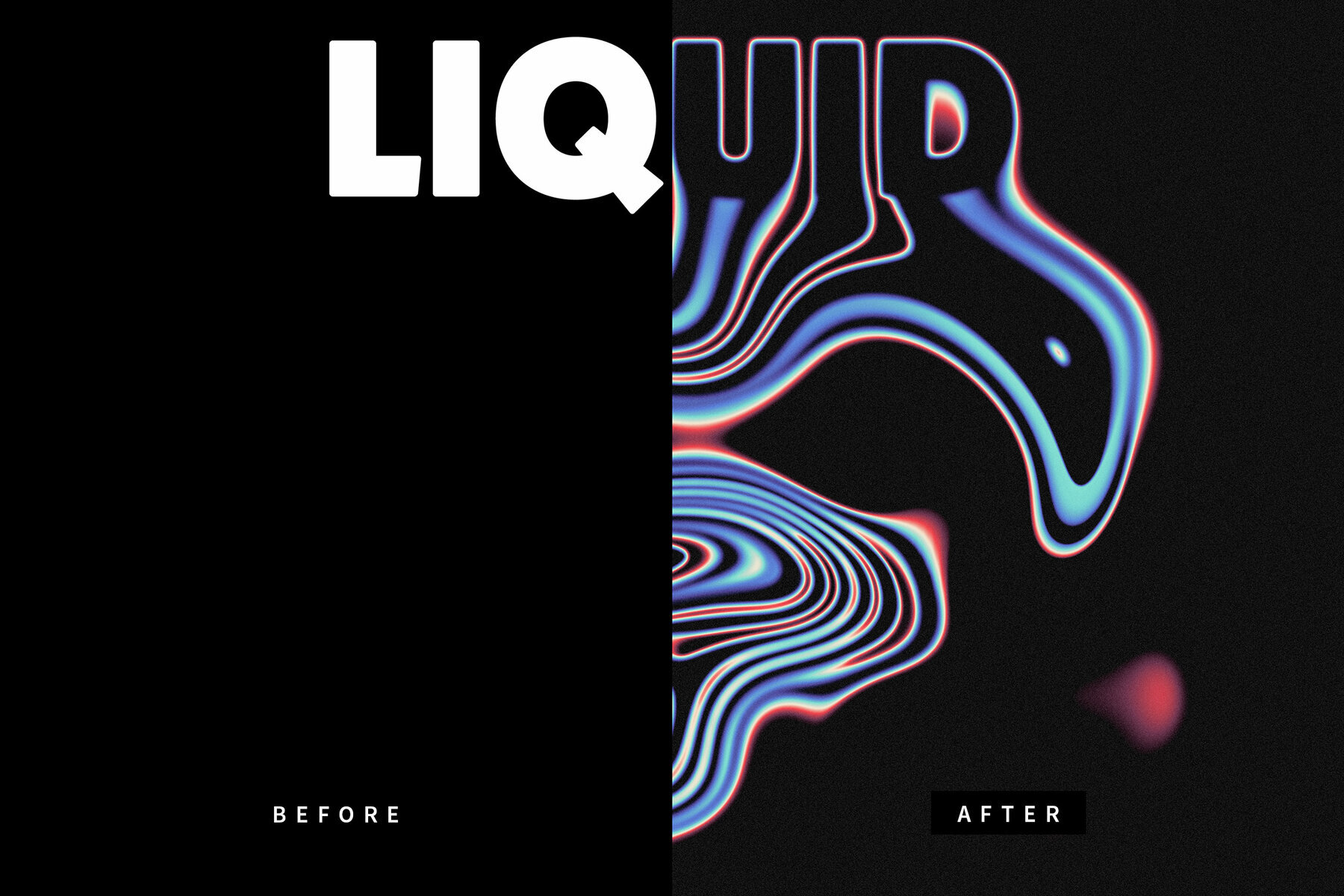 Colourful Melting Text Effect Mockup 2