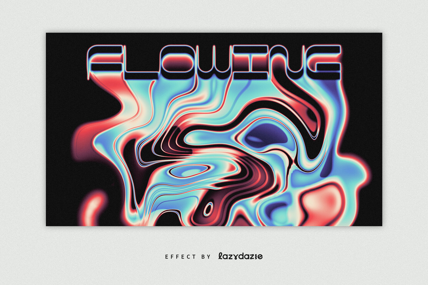 Colourful Melting Text Effect Mockup 3